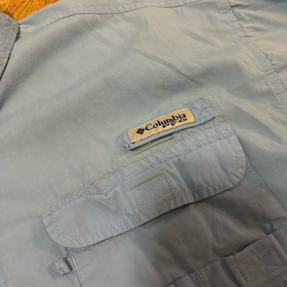 Mens Columbia PFG XXL Omni Shade Baby Blue Long Sleeve Vented Button Down Shirt. - Picture 3 of 6